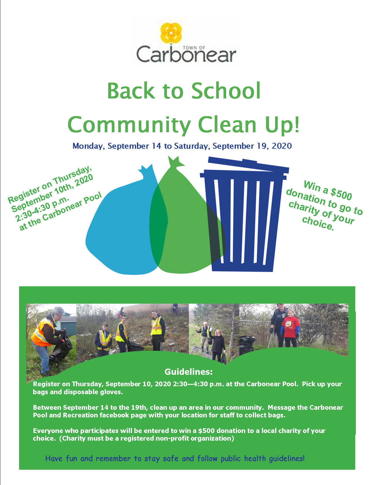 Are you registered for our Back to School Community Clean Up? Town of