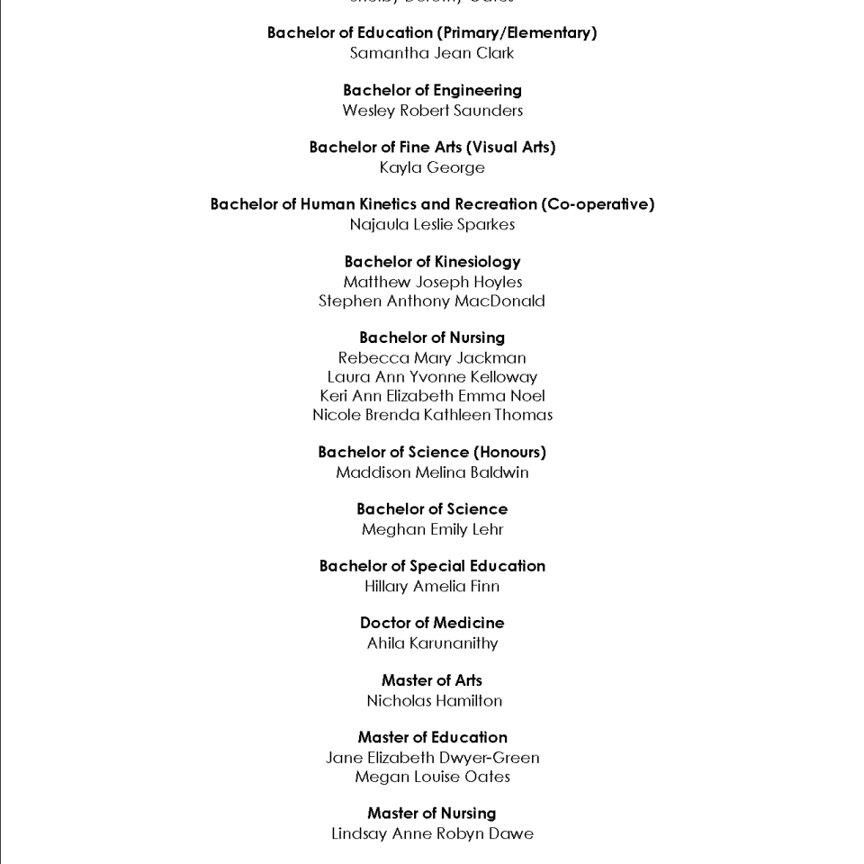 Congratulations Winter and Spring 2021 Memorial University Graduates